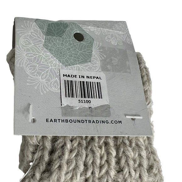 Earthbound Trading Hand Warmers Fingerless Gloves Knit In Nepal Wool Lined New - Picture 5 of 12